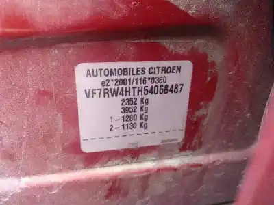 Veicolo di demolizione citroen c5 station wagon 2.2 hdi fap dell'anno 2008 alimentato 4ht