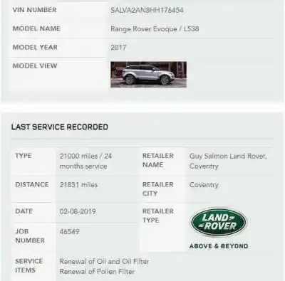 Утилизация автомобиля land rover evoque hse года 2017 питание 204dtd