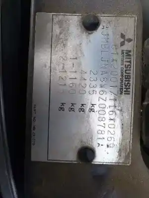 Scrapping Vehicle mitsubishi grandis (na0w) 2.0 di-d inform of the year 2005 powered bsy