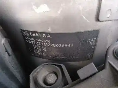 Утилизация автомобиля seat toledo ii (1m2) 1.9 tdi года 2000 питание ahf