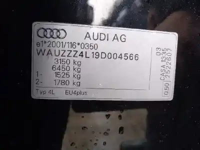 Утилизация автомобиля audi q7 (4l) v6 3.0 tdi (176kw) clean diesel ambiente года 2008 питание casa