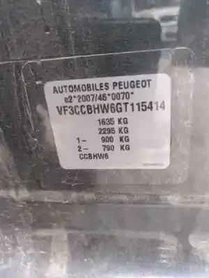 Veículo de Sucata peugeot 208 1.6 blue-hdi fap do ano 2016 alimentado bhw