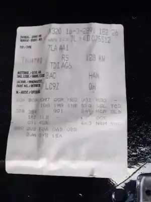 Vehicul casat volkswagen touareg (7la) tdi r5 al anului 2004 alimentat bac