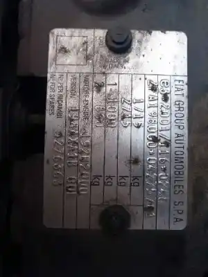 Veicolo di demolizione fiat bravo ii (198_) 1.4 (198axa1b) dell'anno 2010 alimentato 192b2000