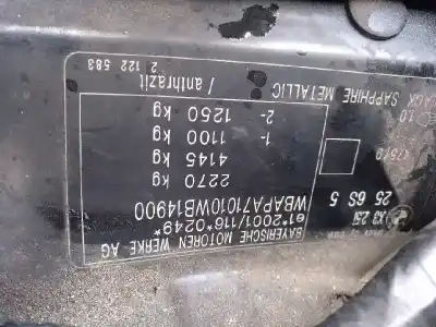 Veículo de Sucata bmw x3 (e83) 2.5i do ano 2005 alimentado 256s5