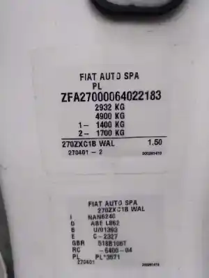 Здавання транспортного засобу fiat scudo autobús (270_, 272_) 2.0 d multijet року 2007 потужний rhk