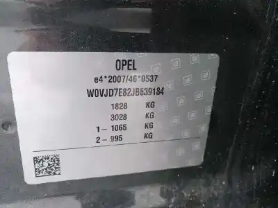 Veicolo di demolizione opel                                               mokka                                                                                                                                                                                                                                                      1.4 16v turbo (bivalent. gasolina / lpg)                                                                                                                                                                                                                   dell'anno 2018 alimentato b14net