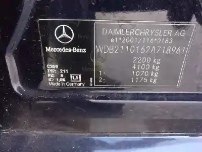 Veicolo di demolizione mercedes-benz clase e (w211) berlina e 270 cdi (211.016) dell'anno 2004 alimentato 647961