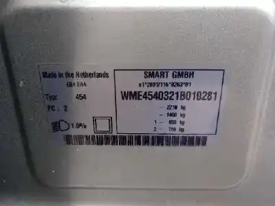 Утилизация автомобиля smart forfour básico (80kw) года 2004 питание 135950