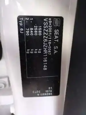 Veículo de Sucata seat ibiza (6j5) stylance do ano 2017 alimentado cjzc