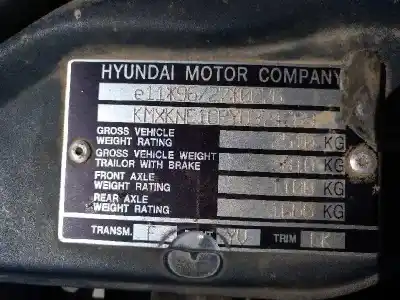 Verschrottungsfahrzeug mitsubishi galloper (hyundai) 2.5 turbodiesel des jahres 2000 angetrieben d4bh