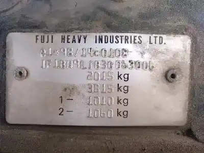 Scrapping Vehicle subaru legacy berl./familiar b12 (be/bh) 2.5 outback familiar (2002->) of the year 2003 powered ej25