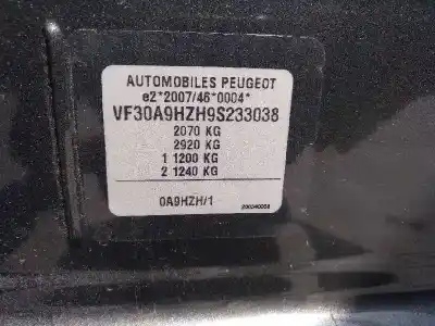 Scrapping Vehicle peugeot 5008 premium of the year 2010 powered 9hz