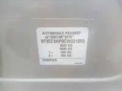Veículo de Sucata peugeot 208 allure do ano 2012 alimentado 9hp