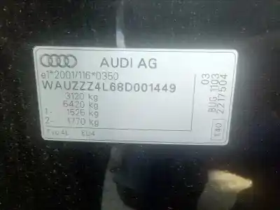 Scrapping Vehicle audi q7 (4l) 3.0 tdi of the year 2007 powered bug
