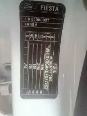 Утилизация автомобиля ford fiesta (ccn) 1.0 ecoboost cat года 2015 питание sfjd