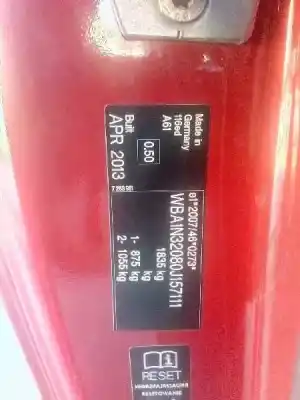 Véhicule à la ferraille bmw serie 1 lim. (f21) 116d efficientdynamics edition de l'année 2013 alimenté n47d16a