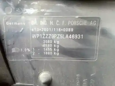 Здавання транспортного засобу porsche                                            cayenne (typ 9pa)                                                                                                                                                                                                                                          s року 2005 потужний m4800