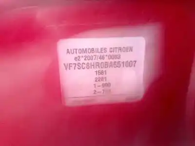 Véhicule à la ferraille citroen c3 1.4 hdi exclusive de l'année 2011 alimenté 8hr