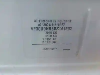 Утилизация автомобиля peugeot 3008 i monospace (0u_) 1.6 hdi года 2011 питание 9hr