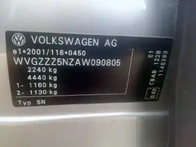 Hurda Aracı volkswagen tiguan (5n1) 2.0 tdi yılın 2010 güçlü cbab