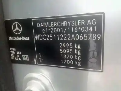 Утилизация автомобиля mercedes-benz clase r (w251) 320 cdi (251.022) года 2008 питание 642950