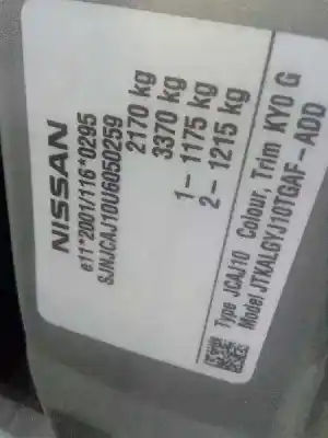 Véhicule à la ferraille nissan qashqai+2 (jj10) acenta de l'année 2009 alimenté k9k292