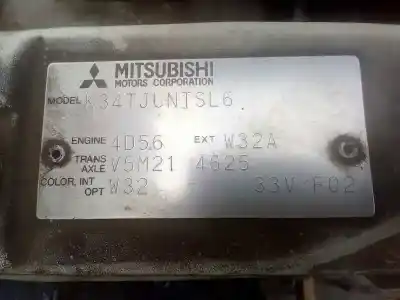 Утилизация автомобиля mitsubishi l 200 (k34t) 2500 td magnum года 1994 питание 4d56
