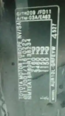 Veículo de Sucata toyota corolla verso (r1) 2.2 d-4d sol do ano 2008 alimentado 2adftv