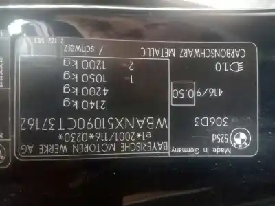 Veicolo di demolizione bmw serie 5 berlina (e60) 525d dell'anno 2007 alimentato 306d3