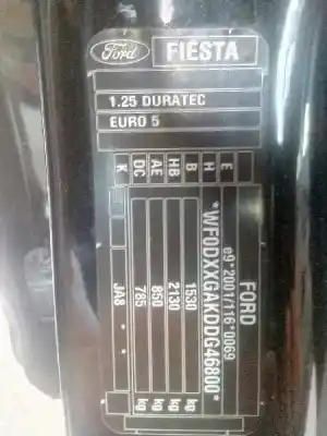 Утилизация автомобиля ford fiesta vi (cb1, ccn) 1.25 года 2013 питание snjb