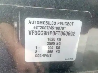 Scrapping Vehicle peugeot                                            208 ii (ub_, up_, uw_, uj_)                                                                                                                                                                                                                                1.6 hdi 90 (ub9hpa)                                                                                                                                                                                                                                        of the year 2015 powered 9hp