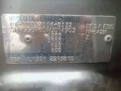 Утилизация автомобиля honda jazz (ge) 1.4 cat года 2010 питание l13z1