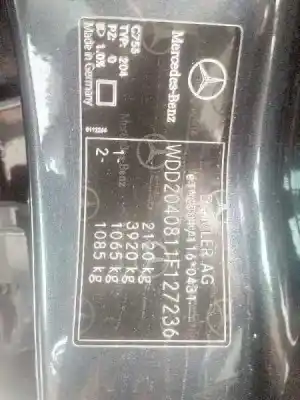 Veicolo di demolizione mercedes-benz clase c (w204) berlina c 300 4-matic (204.081) dell'anno 2008 alimentato 272948