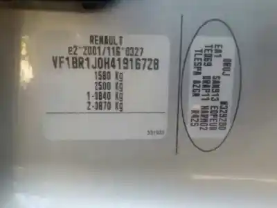 Veicolo di demolizione renault clio iii exception dell'anno 2009 alimentato d4f740