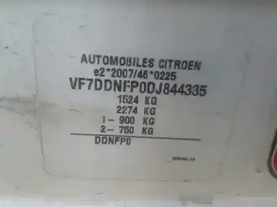 Sloopvoertuig citroen c-elysee (dd_) 1.6 vti 115 (ddnfp0 ddnfp6 ddnfp9) van het jaar 2013 aangedreven nfp