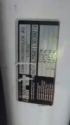 Утилизация автомобиля mercedes-benz vito (w639) basic, combi 111 cdi compacto (639.601) года 2004 питание 646982