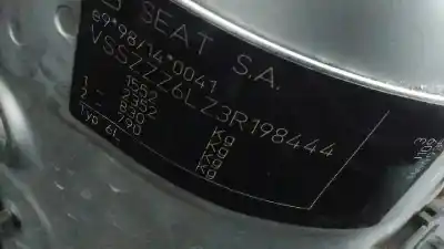 Veicolo di demolizione seat ibiza (6k1) stella dell'anno 2003 alimentato bby