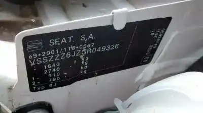Veículo de Sucata seat ibiza (6j5) reference do ano 2016 alimentado cusb