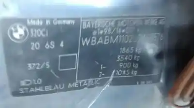 Scrapping Vehicle bmw serie 3 berlina (e36) 2.0 24v of the year 1999 powered 206s4