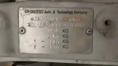 Scrapping Vehicle chevrolet kalos 1.2 s (d/a) of the year 2005 powered b12s1