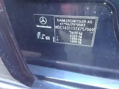Здавання транспортного засобу mercedes-benz clase m (w163) 270 cdi (163.113) року 2001 потужний 612963