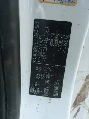 Утилизация автомобиля kia cee´d (jd) 1.6 crdi 128 года 2010 питание d4fb