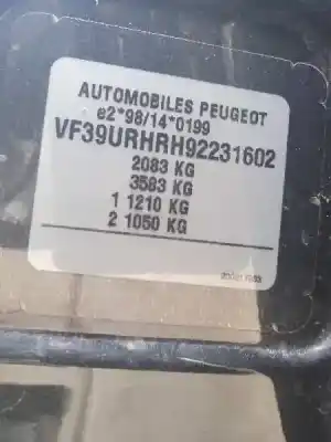 Veículo de Sucata peugeot 607 (s2) ebano do ano 2007 alimentado rhr