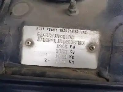 Утилизация автомобиля subaru legacy berl./familiar b12 (be/bh) 2.5 16v cat года 2001 питание ej25