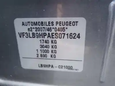 Veicolo di demolizione peugeot 308 active dell'anno 2013 alimentato 9h06