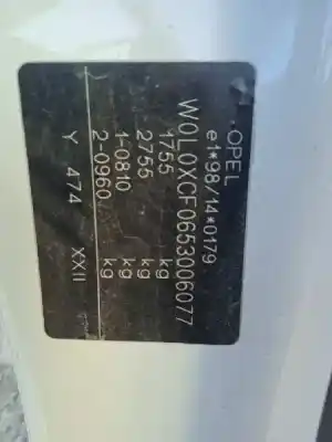 Scrapping Vehicle opel combo familiar of the year 2004 powered z14xep