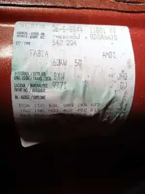 Здавання транспортного засобу skoda fabia (5j2 ) style року 2007 потужний bxw