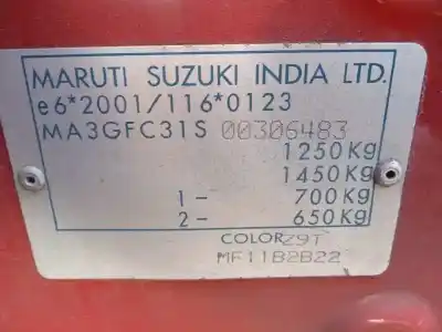 Veículo de Sucata suzuki alto amf 310 1.0 12v cat do ano 2010 alimentado k10b