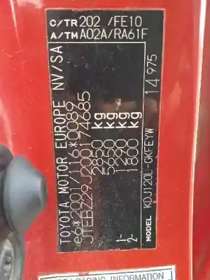 Veículo de Sucata toyota land cruiser (j12) 3.0 d4-d vxl do ano 2009 alimentado 1kdftv